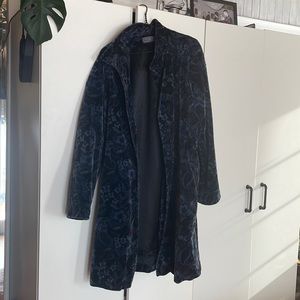 Blue velvet paisley jacket vintage